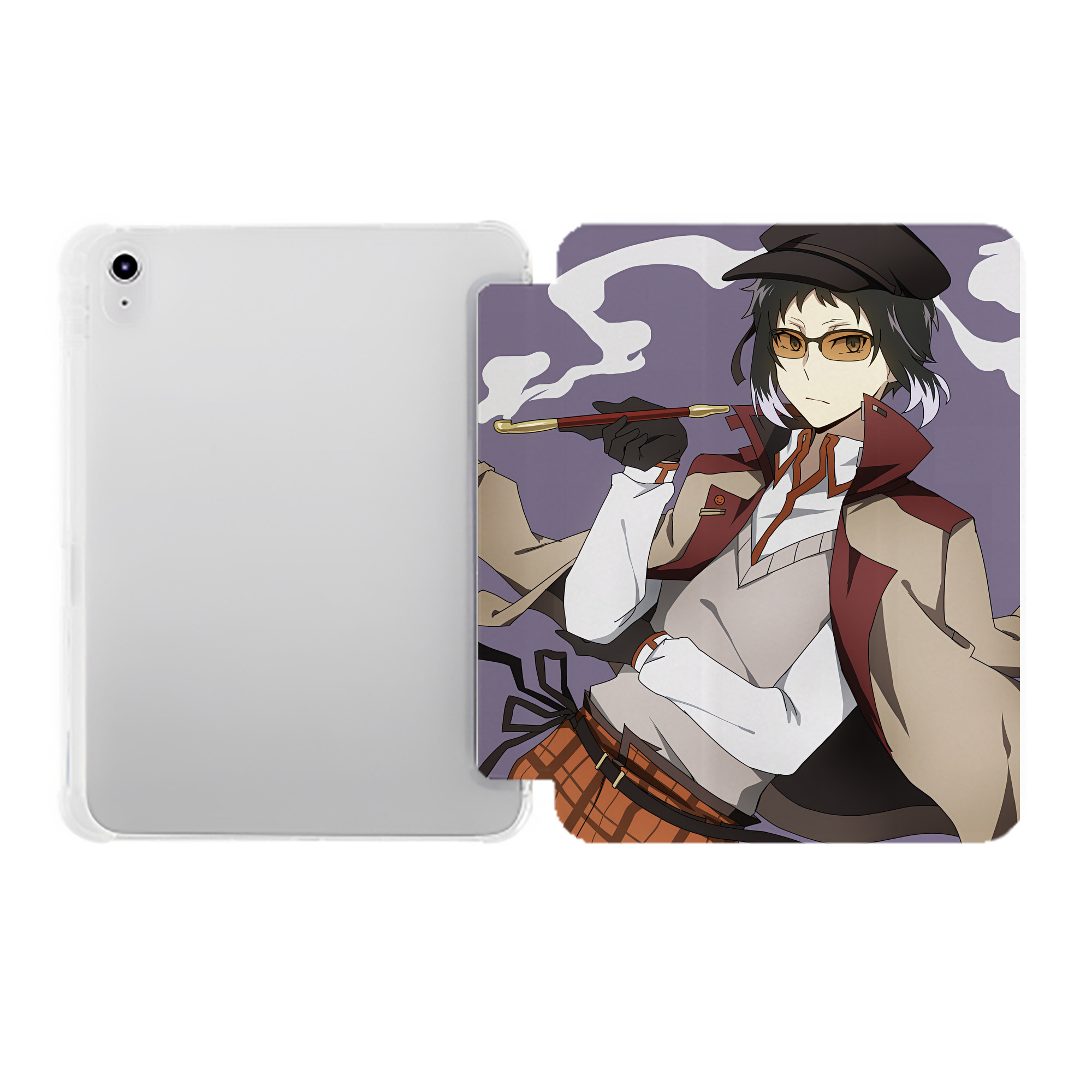 （画像用） 文豪ストレイドッグス Bungo Stray Dogs IPad ケース ペン収納付き 三つ折りスタンド PUレザー×シリコン 対応機種9.5/10.5/10.9インチ